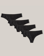 Invisible Thong | 4-pack - black