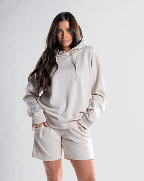 Hoodie + Shorts | ivory