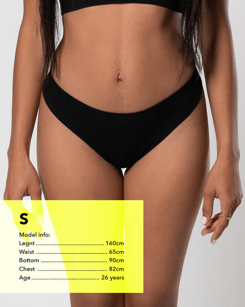 Invisible Thong | Pack de 12 - negro